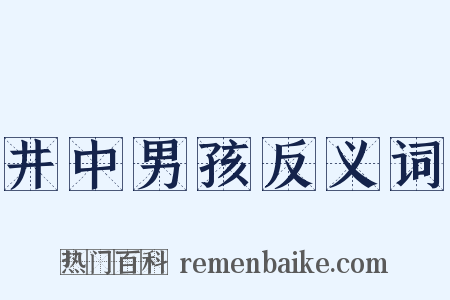 井中男孩反义词是什么意思的图片